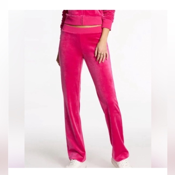 Juicy Couture BIG BLING VELOUR TRACK PANTS - Picture 2 of 8